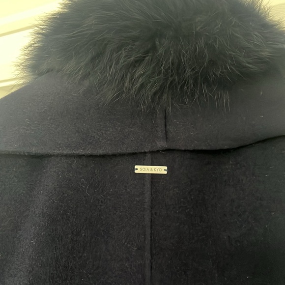 Soia & Kyo Daphne wool coat with fur trim (need gone, make an offer) - Picture 7 of 8
